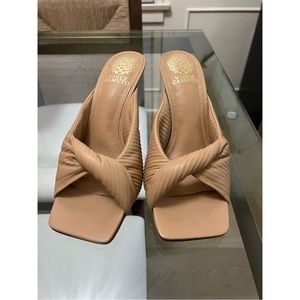 Vince Camuto Salete Knot Twist Mule - tan colored